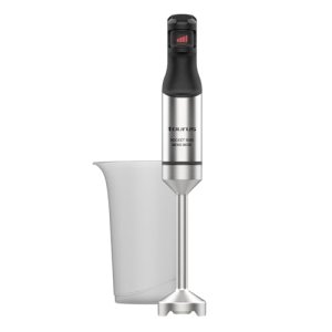 Taurus Batidora de Mano Profesional Rocket 1500 Nero Inox 1500W con Regulador Stepless Varilla Cuchillas Acero Inoxidable Campana Antisalpicaduras Soft Touch Apta Lavavajillas Uso Diaria Facil Uso