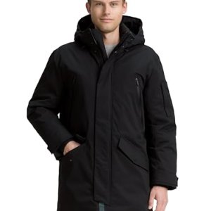 TOM TAILOR Hombre 1046991 Parka 29999-Black M, 29999 – Black, M