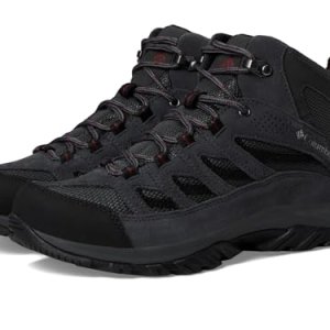 Columbia Crestwood Mid Wp, Botas para senderismo Hombre, Dark Grey Deep Rust 2024, 42 EU