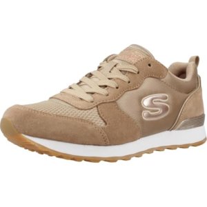 Skechers Mujer OG 85 Goldn Gurl Trainer, Tan Suede/ Nylon/ Rose Gold Trim, 39 EU