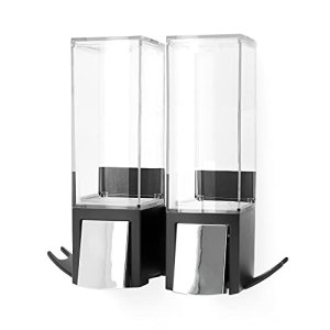 Compactor – Dispensador de jabón Doble de Pared, 2 x 500 ml, Negro, Show, 22,1 x 7,4 x 20,2 cm
