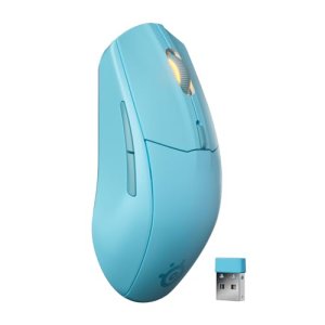 SteelSeries Rival 3 Wireless Gen 2 – Raton Gaming – 2,4GHz y Bluetooth – Sensor óptico TrueMove Air de 18000 dpi – Durabilidad de 60 M de clics – Ligero – Deslizadores 100% PTFE – Aqua