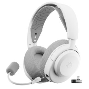 SteelSeries Arctis Nova 3P Wireless Auriculares Gaming multiplataforma – App – Batería 40h – Controladores magnéticos de neodimio – 2,4 GHz/Bluetooth – Micro extraíble – PS5, PS4, PC, Switch -Blanco