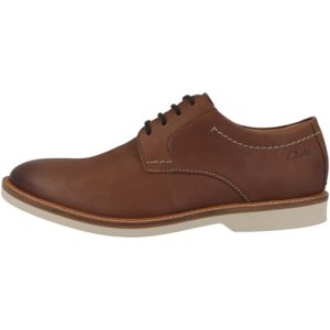 Clarks Atticus Ltlace, Oxford Hombre, Dark Tan Lea, 42 EU