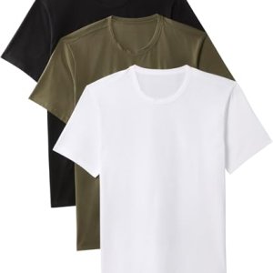 Calvin Klein Camiseta S/S de Cuello Redondo para Hombre, 3 Unidades, Lv00Nb4185, S/S, Color Negro con Blanco EMB/Blanco y Negro E, M