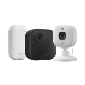 Blink Outdoor 4 Cámara con Blink Mini 2K+ Cámara (Blanco), Sync Module Core incluido