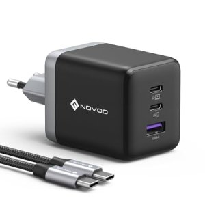 NOVOO 100W Cargador USB C, 3 Puertos, 1 Cable PD 100W