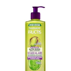 GARNIER Fructis – Nutri Rizos Secado al Aire Crema Sin Aclarado para Pelo Rizado u Ondulado – 400 ml