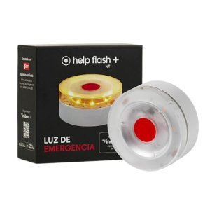 help flash IoT+, Luz de Emergencia V16 con Geolocalización y más de 290 candelas de potencia, Exigible a partir de 2026, Conectada con DGT 3.0, Señal V-16 para Coches, plan de datos incluido
