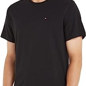 Tommy Jeans Camiseta de manga corta TJM Original Slim Fit, Negro (Tommy Black), M