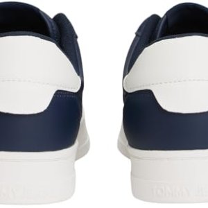 Tommy Jeans Sneaker Cupsole Hombre The Greenwich New de Piel, Azul (Dark Night Navy), 42