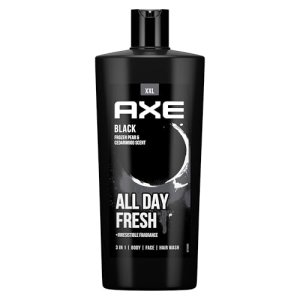 Axe Gel de ducha y champú 3 en 1 Black XL para una frescura duradera y fragancia dermatológicamente probada, 700 ml, 1 unidad