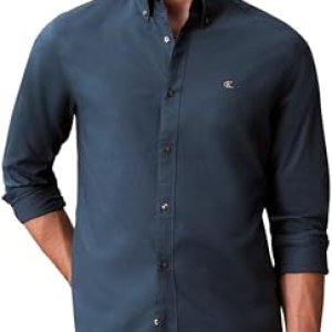 Calvin Klein Camisa Hombre Solid Oxford Classich Shirt Camisa Informal, Azul (Navy Teal), M