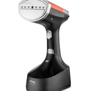 Ufesa Plancha Vertical de Vapor Easy Care 1700W, Elimina Arrugas, Desinfecta y Desodoriza, Vapor Continuo 30 g/min, Lista en 25s, Depósito 300ml, Cabezal Extragrande, Cepillo para Tejidos Gruesos