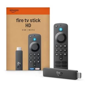 Amazon Fire TV Stick HD (última generación), con TV en directo gratuita, mando por voz Alexa, alimentación directa desde tu TV y configuración fácil, encuentra series más rápido con Alexa+