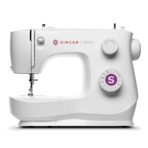 Singer M2505 Máquina de Coser Portátil, 11 Puntadas Integradas, Ojal Automático en 4 Pasos, Brazo Libre, Doble Elevación del Prensatelas, Ideal para Principiantes y Manualidades