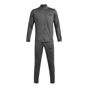 Under Armour UA Knit Track Suit Conjunto de deporte para hombre, chándal cómodo y suave, color gris brezo/negro