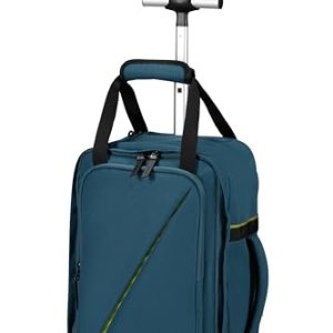 American Tourister Take2Cabin – Ryanair Bolsa de Cabina 40 x 25 x 20 cm, 20 l, 1,40 kg, Mochila con Ruedas, Equipaje de Mano, Mochila de Avión S Bajo Asiento, Blau (Harbor Blue)