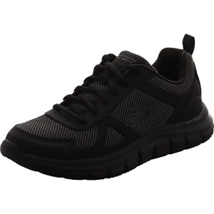 Skechers Track Bucolo, Zapatillas de running Hombre, Negro (Black Leather/Mesh/Trim), 42 EU