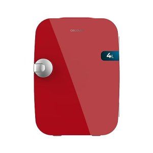 Cecotec Mini Nevera Bolero MiniCooling 4L Río Red, Funcionamiento 12V-220V, Compatible coche y caravanas, Función enfriamiento y calentamiento, Rango temperatura 5-65º, Transporte fácil