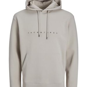 JACK & JONES Jjestar Jj Sweat Hood Noos, Sudadera con capucha Hombre, Moonbeam, S