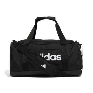 adidas Unisex Adulto Essentials Linear Duffel Bag Duffel Bag, Black/Black/White, S