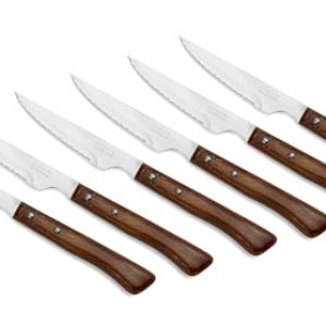 Arcos Juego Chuleteros Mango Madera 110 mm