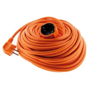 Zenitech, Cable alargador Flexible Schuko H05VVF 3G1,5 mm² 10 m Naranja, Cable alargador Resistente a la abrasión, Funda de PVC, Uso Privado y Comercial, Cumple con Las Normas Europeas