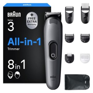 Braun Recortadora Todo en Uno Series 3, AIO3535g, Gris