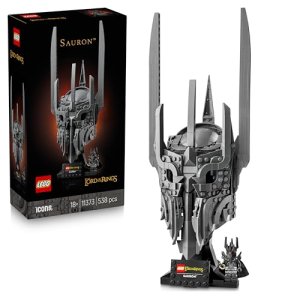LEGO Icons El Señor de los Anillos: Casco de Sauron – Kit de Maquetas para Adultos – Minifigura Coleccionable y Anillo Único – Regalo para Hombres y Mujeres Fans de la Saga de Películas – 11373