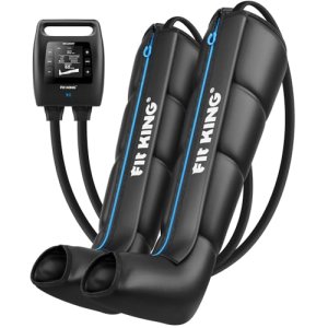 FIT KING Masajeador de piernas recargable, masajeador de compresión de aire con control de 4 zonas para pies (L)
