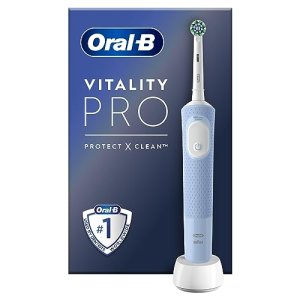 Oral-B Vitality Pro Brosse À Dents Électrique Bleue, 1 Brossette, Conçue Par Braun