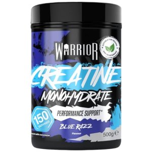 Warrior Creatina Monohidrato Polvo 500 g, Vegana – Frambuesa Azul