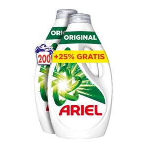 Ariel Detergente Lavadora Liquido, Original, 200 Lavados (4×50)