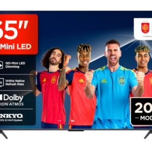 TCL 65T8D 65 Pulgadas QD-Mini LED 4K HDR10+ Smart TV Gaming 144Hz VRR