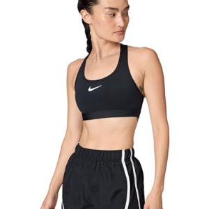 Nike DX6821-010 W NK SWSH Med SPT Bra Sports Bra Mujer Black/White Tamaño S