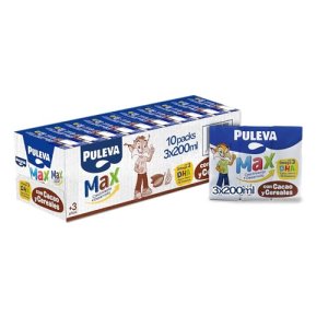 Puleva Max Cereales y Cacao Leche Crecimiento +3 Años, Caja 10x3x200ml