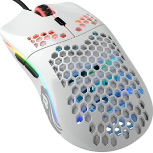 GLORIOUS Model O- Ratón Gaming Superligero Pequeño con Cable (Blanco)