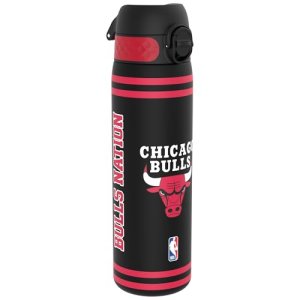 ion8 NBA Chicago Bulls Botella Agua, 500ml, a Prueba de Fugas, Fácil de Abrir, Cerradura Segura, Apta para Lavavajillas, Sin BPA, Asa de Transporte, Fácil de Limpiar, Neutro en Carbono