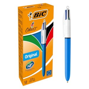 Bolígrafos BIC 4 Colours Original Medium, Caja x12