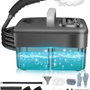 Mecmic Upgrade Vaporeta Limpieza Hogar – 2500W, 6 Niveles Ajustables, Depósito de Agua de 1,6L, Vapor a 120 °C, Calentamiento en 15 s, Portátil con 10 Accesorios, Limpieza de Sofa,cortinas,Gris