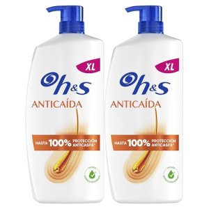H&S Anticaída Champú Anticaspa con Cafeína, Clinicamente probado, 2x800ml