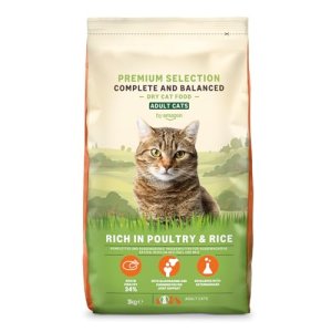 by Amazon Alimento seco Completo para Gatos Adultos, Rico en Pollo y arroz, 3 kg
