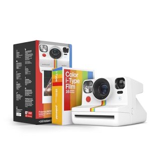 Polaroid Now+ Generation 2 – Paquete de cámara + película (16 Fotos Incluidas), Color Blanco, cámara de película instantánea controlada por aplicación conectada por Bluetooth, 6437