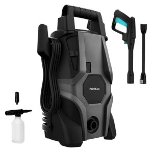 Cecotec Hidrolimpiadora de Alta Presión HydroBoost 1400 Essential Plus. 1400W, Presión 105 Bares, Hogar, Jardín o Coche, Caudal de 426 l/h, Bomba de Aluminio, Radio de Acción 9 Metros