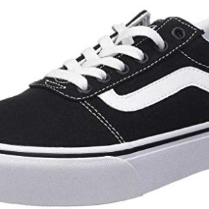 Vans Ward Platform, Zapatillas Mujer, Canvas Black White, 40 EU