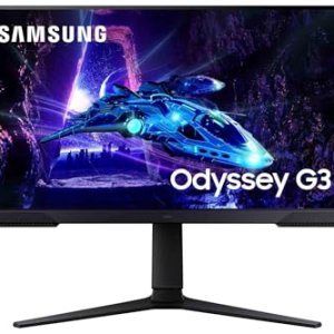 Samsung LS24DG300EUXEN – Monitor Gaming Odyssey G3 de 24″ Full HD (1920 x 1080, 16:9, 180Hz, 1ms, Panel IPS, AMD FreeSync, Modo Eye Saver, Flicker Free), Negro, Versión 2024