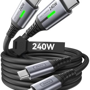 INIU 240W Cable USB C Carga Rapida, [2m+2m] PD3.0 Cable USB C a Tipo C