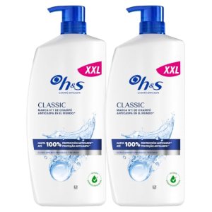 H&S Classic Champú Anticaspa, Todo Tipo de Pelo y Cuero Cabelludo, 2x1L