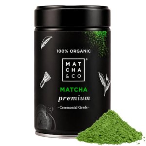 Matcha & CO Té Matcha en Polvo Premium 100% Ecológico, Orgánico y Natural 80g – Té Verde en Polvo Ceremonial de Japón